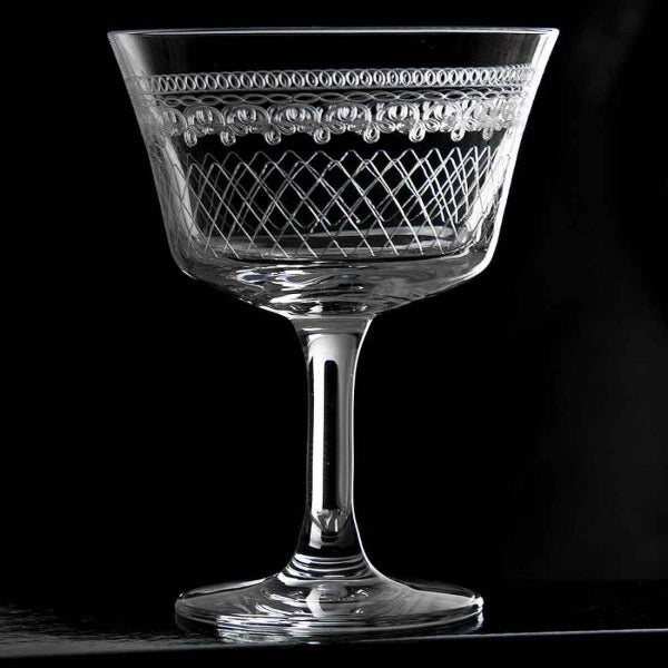 URBAN BAR 1910 Retro Fizz Cocktail Glass, 6.7oz