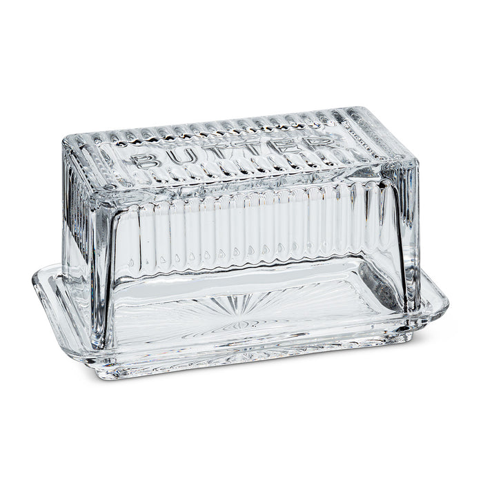 Large Glass Butter Dish