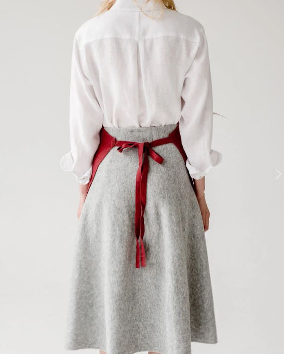 Linen Daily Apron, Red Pear