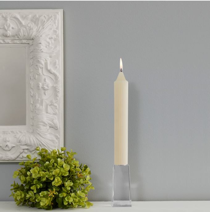 ROOT CANDLES Grecian Collenette 9" Candle, Ivory